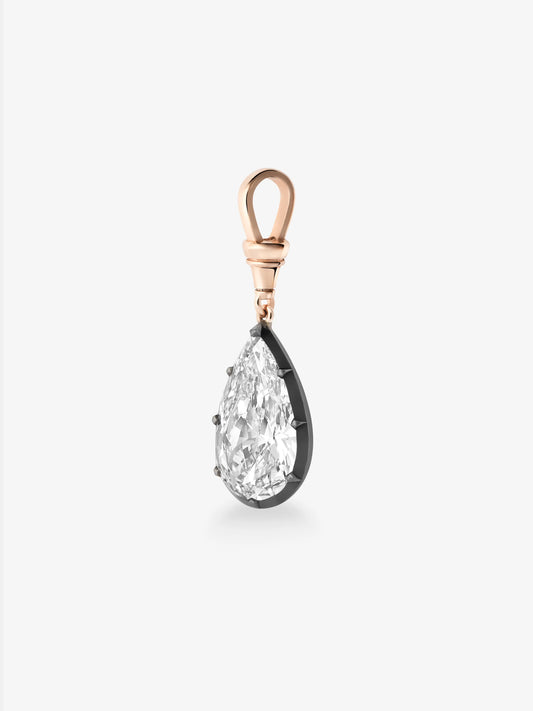 Ball n Chain 10.07ct Pear-Shaped Diamond Pendant View 5