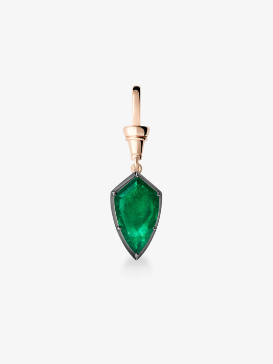 Ball n Chain 3.37ct Kite Emerald Pendant