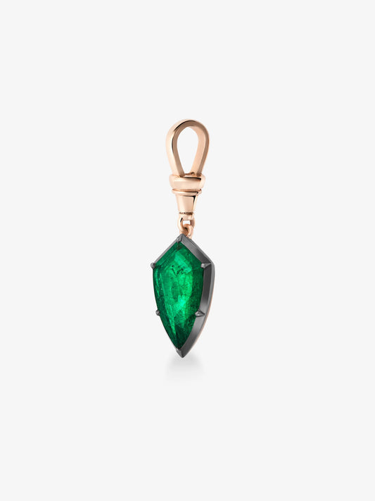 Ball n Chain 3.37ct Kite Emerald Pendant View 5