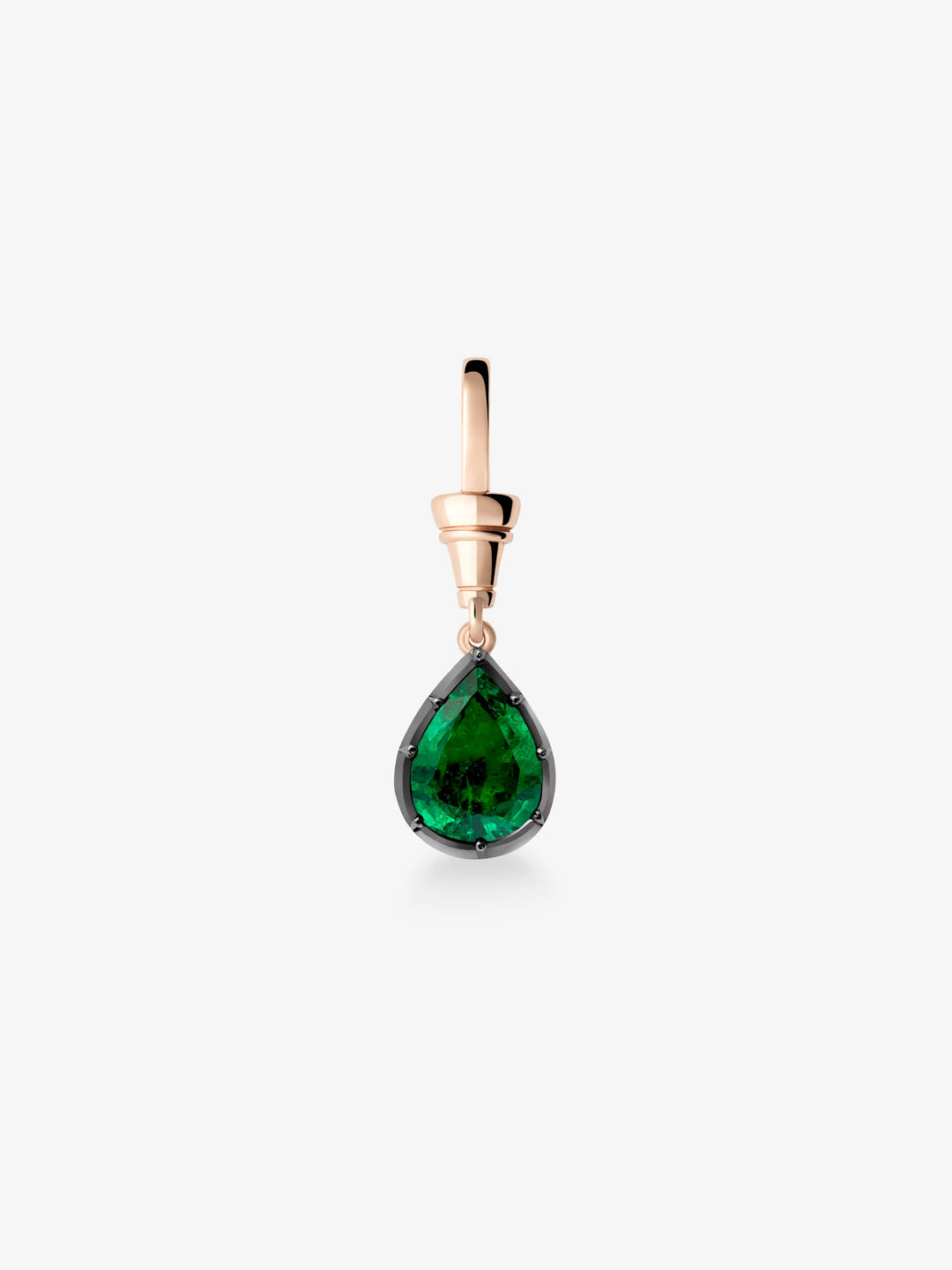 Ball n Chain 2.03ct Pear-Shaped Emerald Pendant View 1