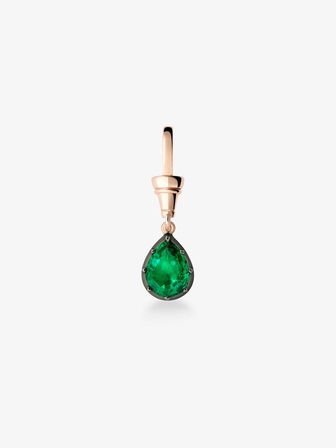 Ball n Chain 2.20ct Pear-Shaped Emerald Pendant