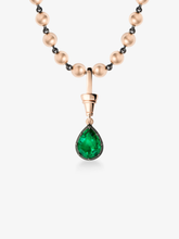 Ball n Chain 2.20ct Pear-Shaped Emerald Pendant