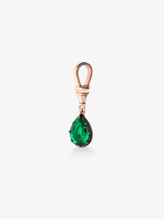 Ball n Chain 2.20ct Pear-Shaped Emerald Pendant