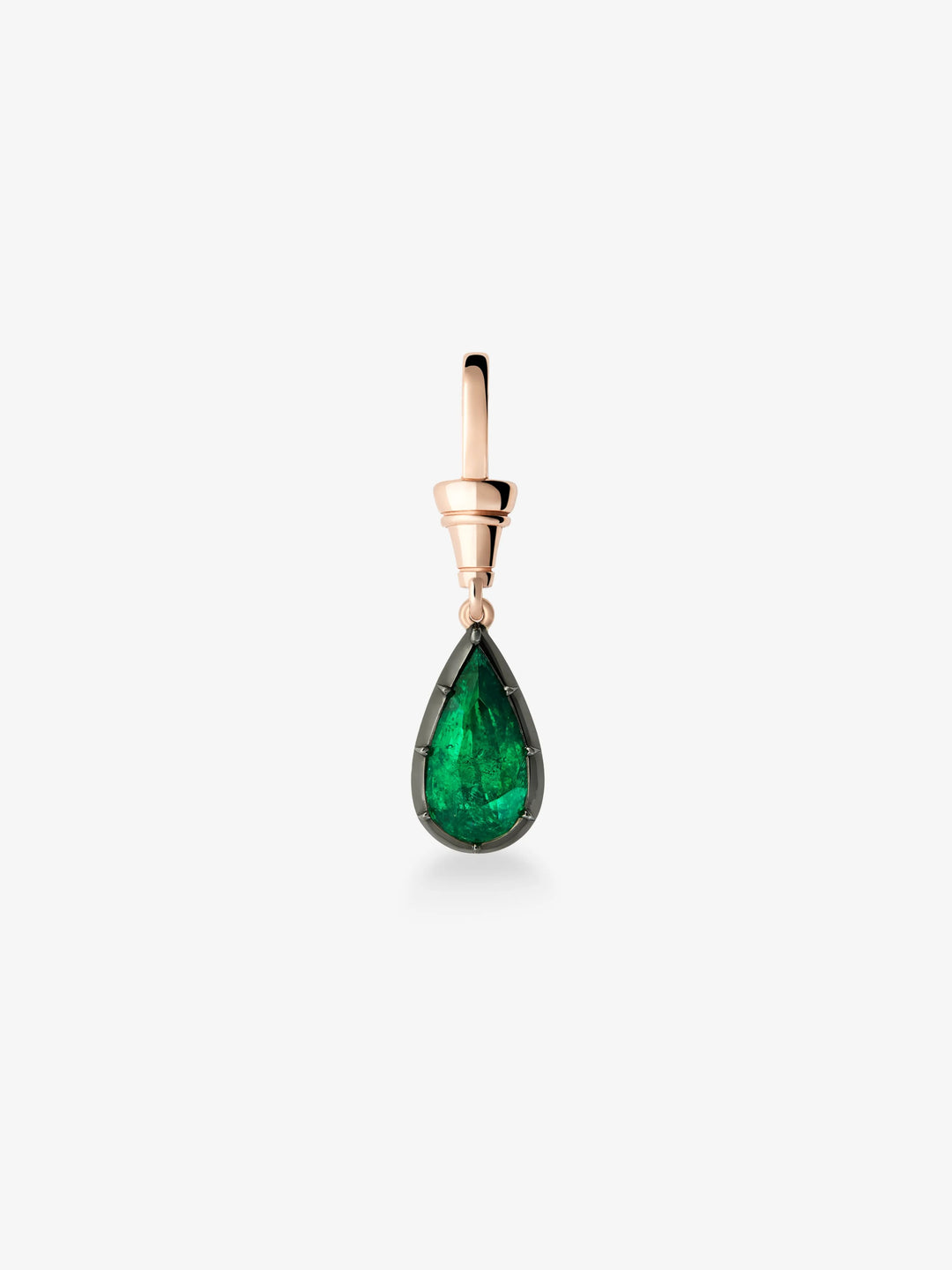 Ball n Chain 2.99ct Pear-Shaped Emerald Pendant View 1