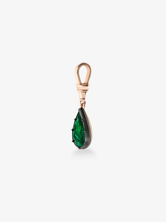 Ball n Chain 2.99ct Pear-Shaped Emerald Pendant View 5