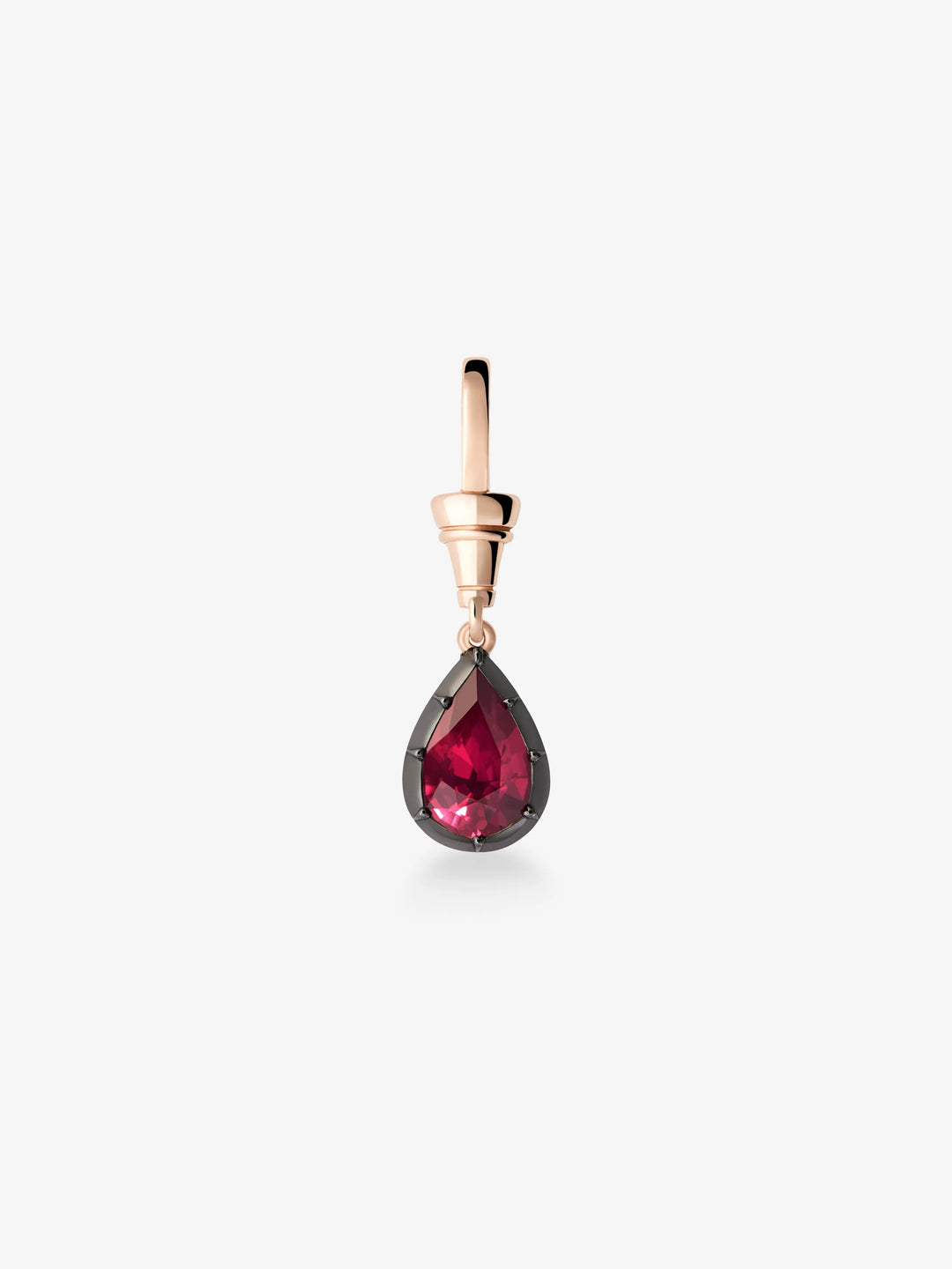 Ball n Chain 3.36ct Pear-Shaped Ruby Pendant View 1