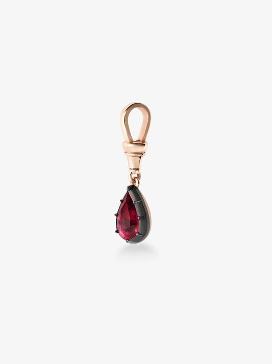 Ball n Chain 2.52ct Pear-Shaped Ruby Pendant