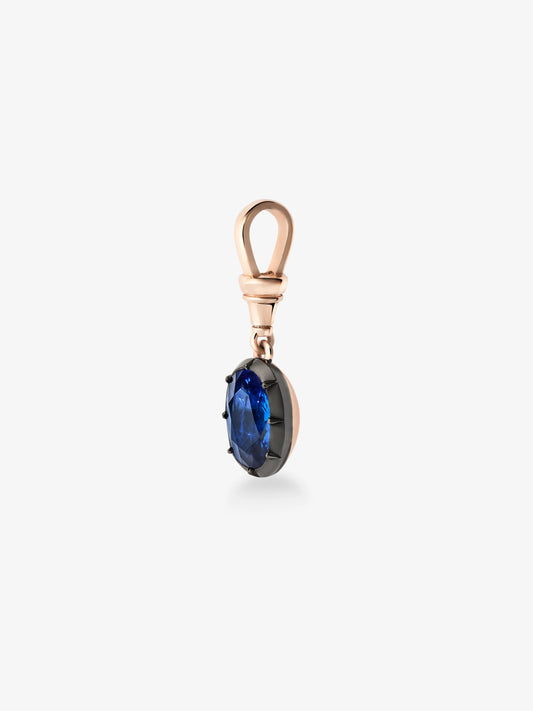 Ball n Chain 4.40ct Cushion Sapphire Pendant