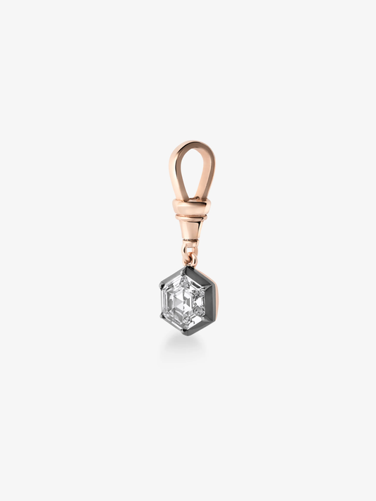 Ball n Chain 2.04ct Hexagon Diamond Pendant