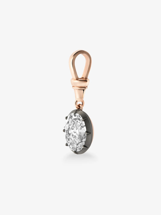 Ball n Chain 5.03ct Oval Diamond Pendant View 4