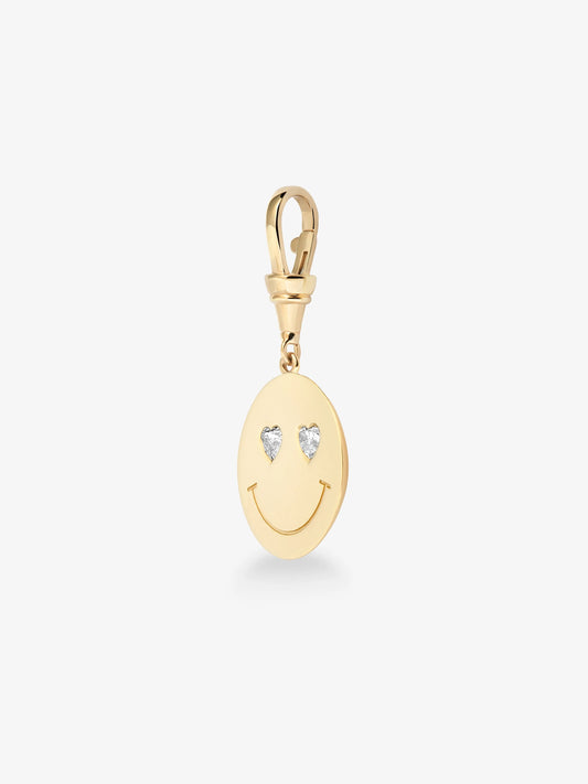 Heart Eyes Happy Face Pendant