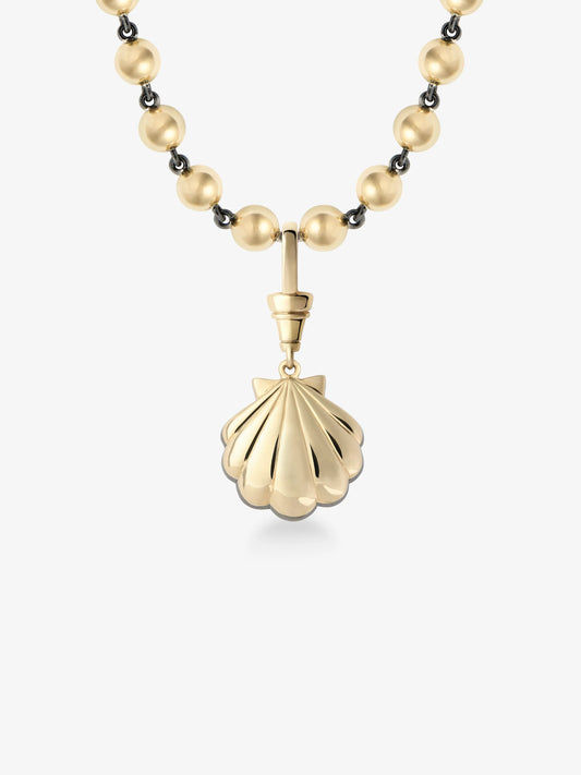 Beaches Detachable Shell Diamond Ball n Chain Pendant