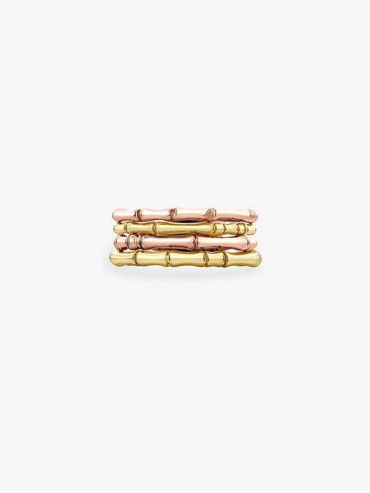 Bamboo Fine Yellow Gold Band