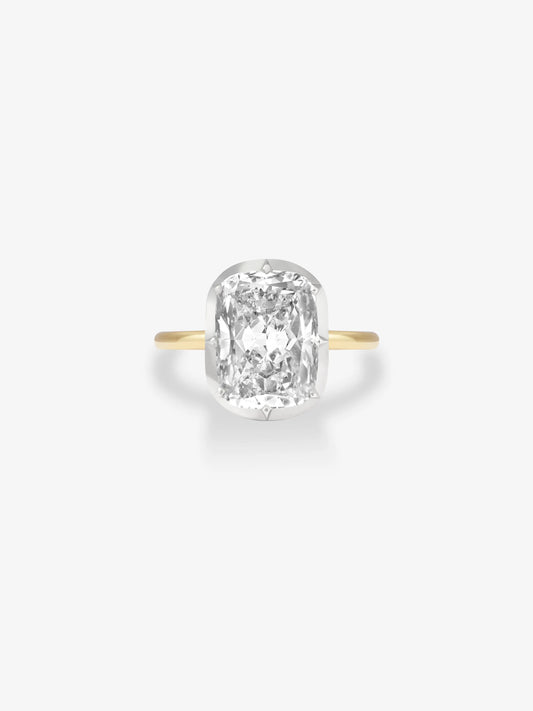 7.01ct Cushion Diamond Button Back Ring