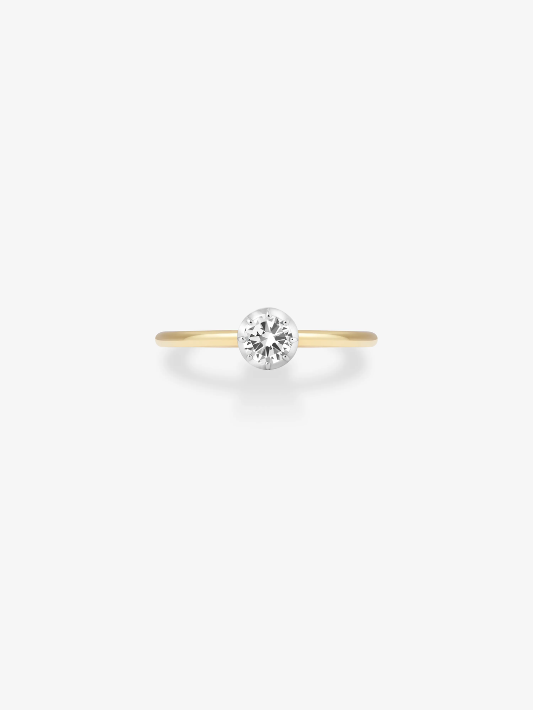 0.25ct Diamond & White Gold Button Back Ring View 1