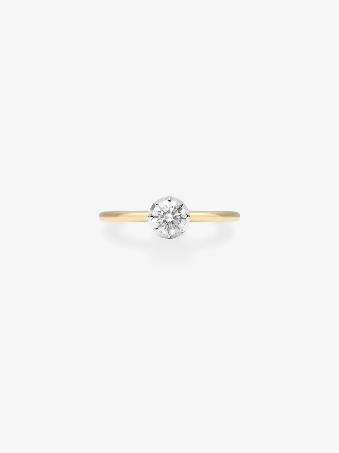 0.40ct Diamond & White Gold Button Back Ring