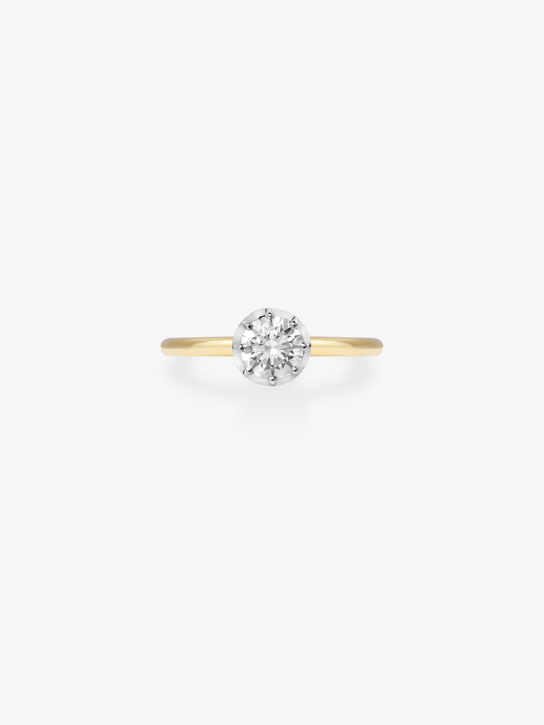 0.70ct Diamond & White Gold Button Back Ring View 1