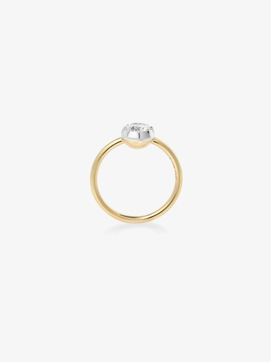 0.70ct Diamond & White Gold Button Back Ring