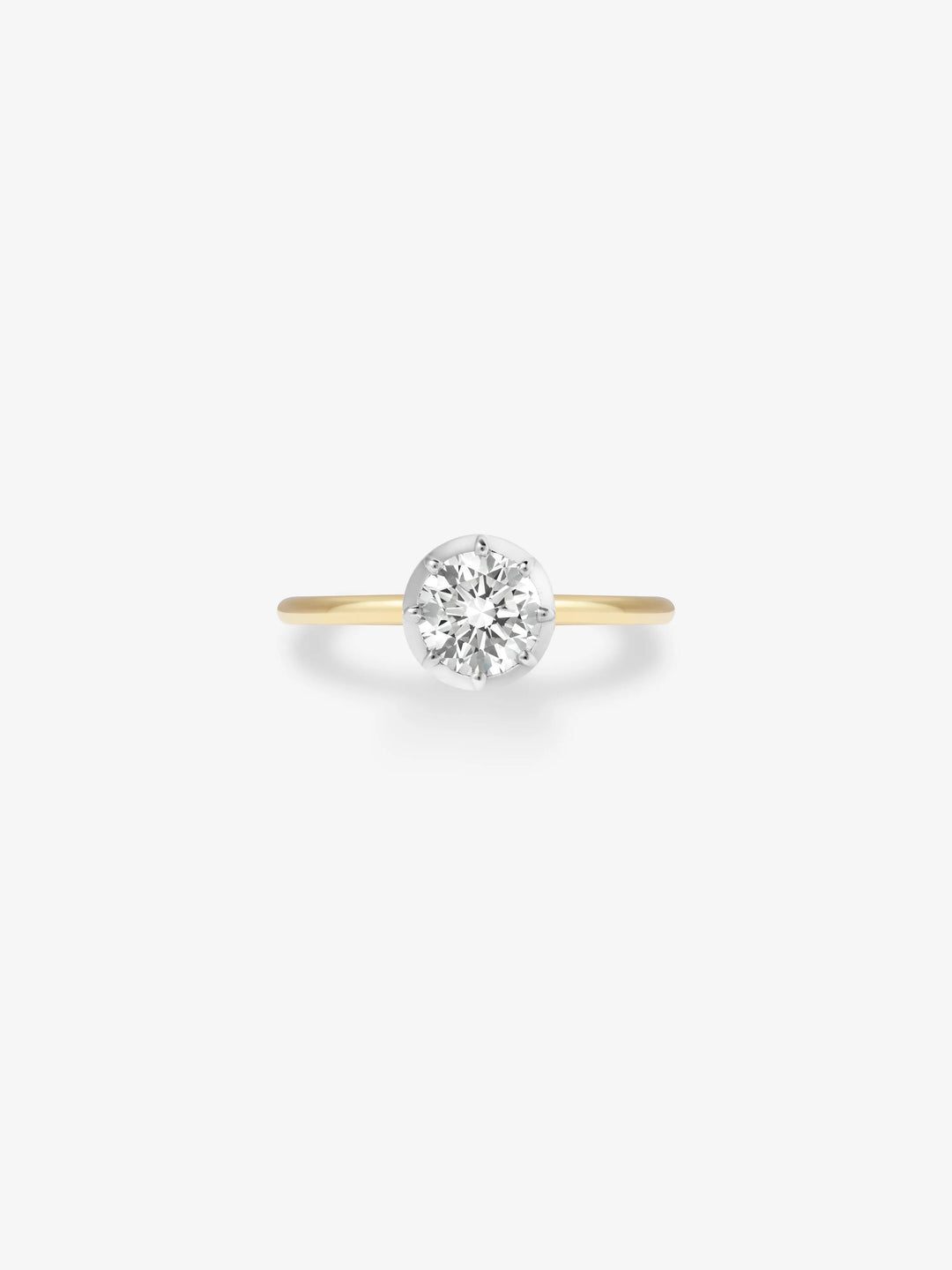 0.90ct Diamond & White Gold Button Back Ring View 1