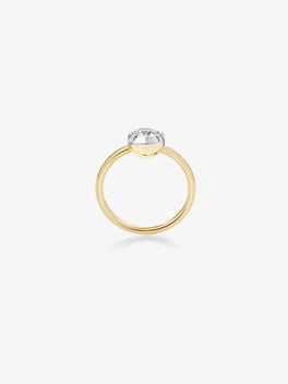 0.90ct Diamond & White Gold Button Back Ring