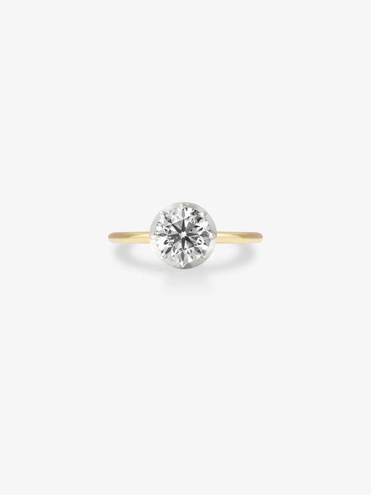 1.50ct Diamond & White Gold Button Back Ring