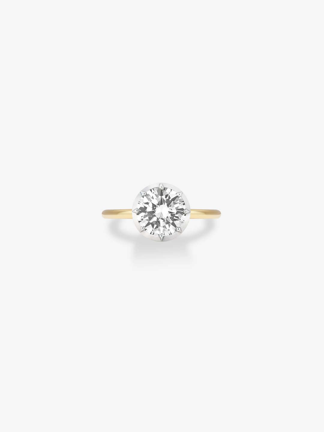 2ct Diamond & White Gold Button Back Ring View 1