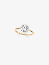 2ct Diamond & White Gold Button Back Ring