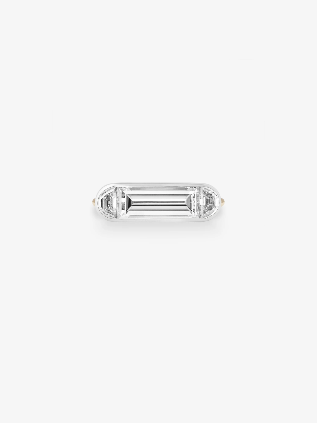 2.20ct East-West Diamond Capsule Ring View 1