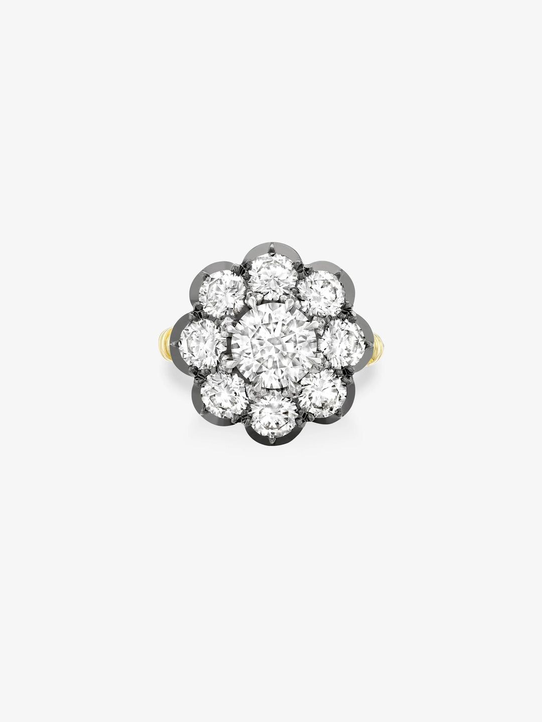 Chubby Daisy Diamond Halo Ring