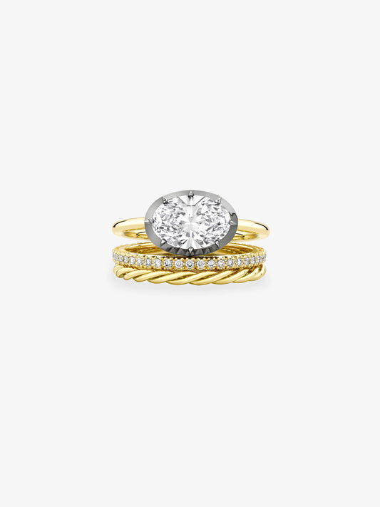 Super Fine Cut-Down Yellow Gold Band