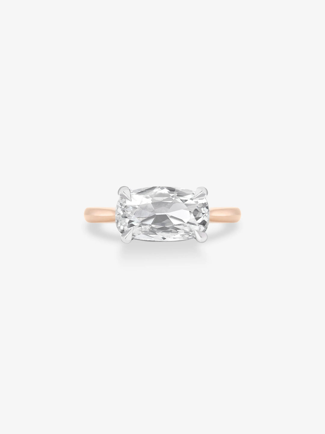 2.03ct East-West Elongated Cushion Diamond Ring View 1