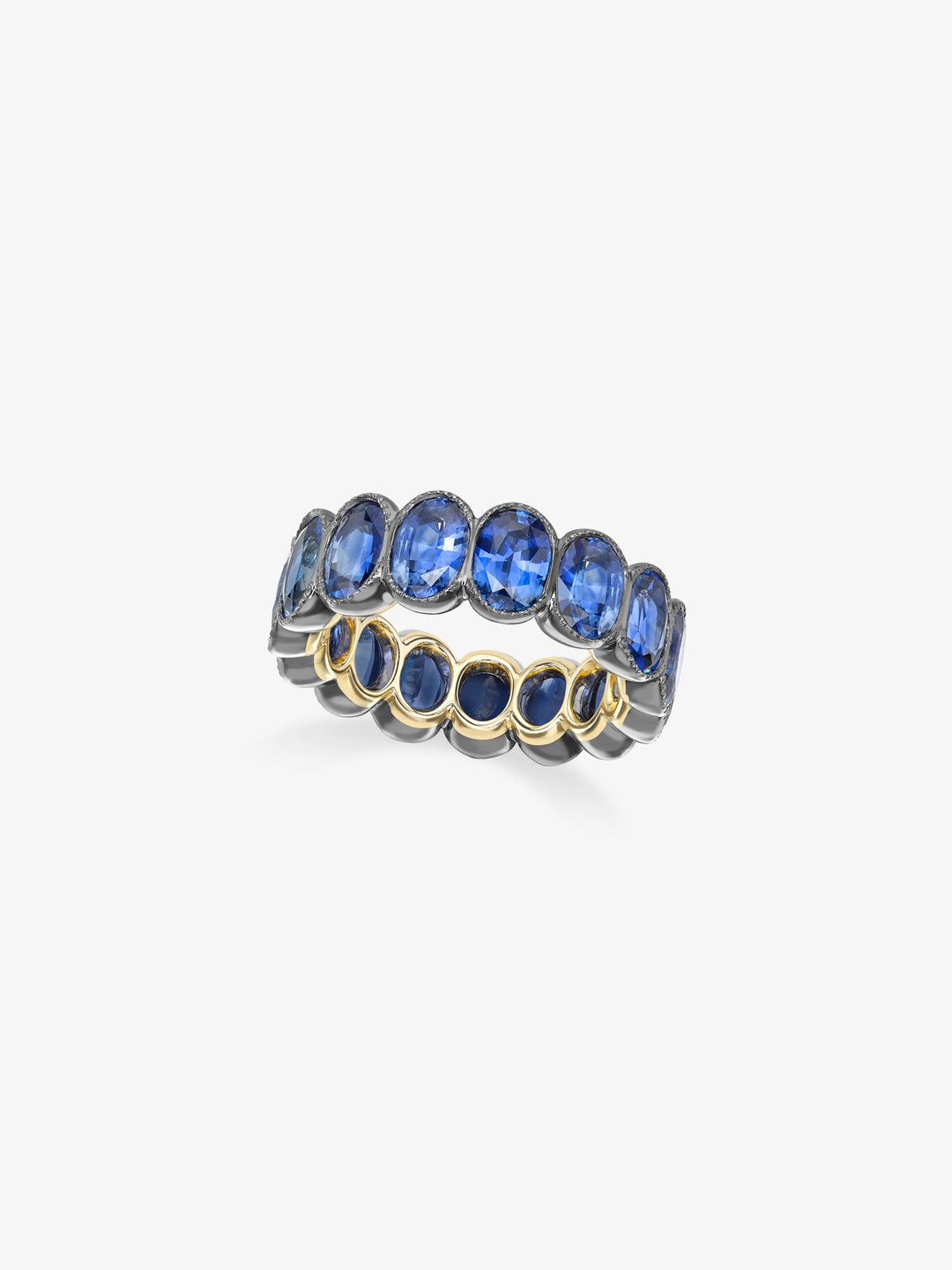 Oval Sapphire Eternity Band View 1