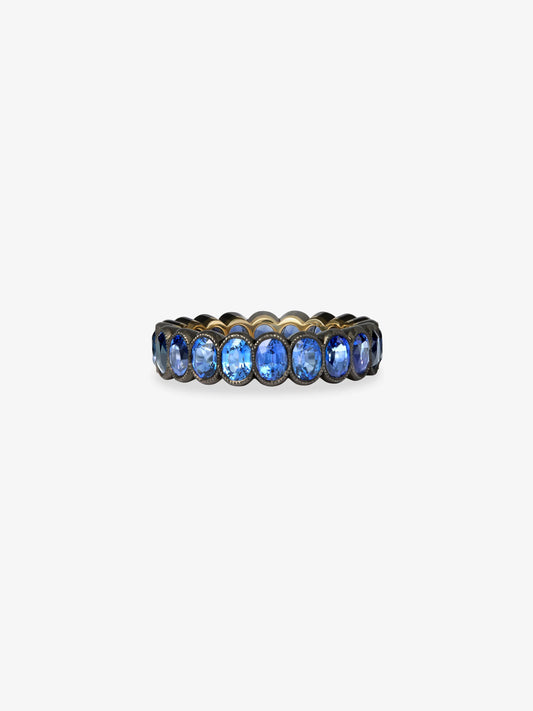 Oval Sapphire Eternity Band View 2