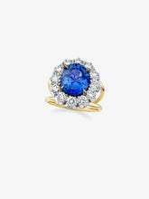 5.20ct Oval Sapphire & Diamond Halo Daisy Ring