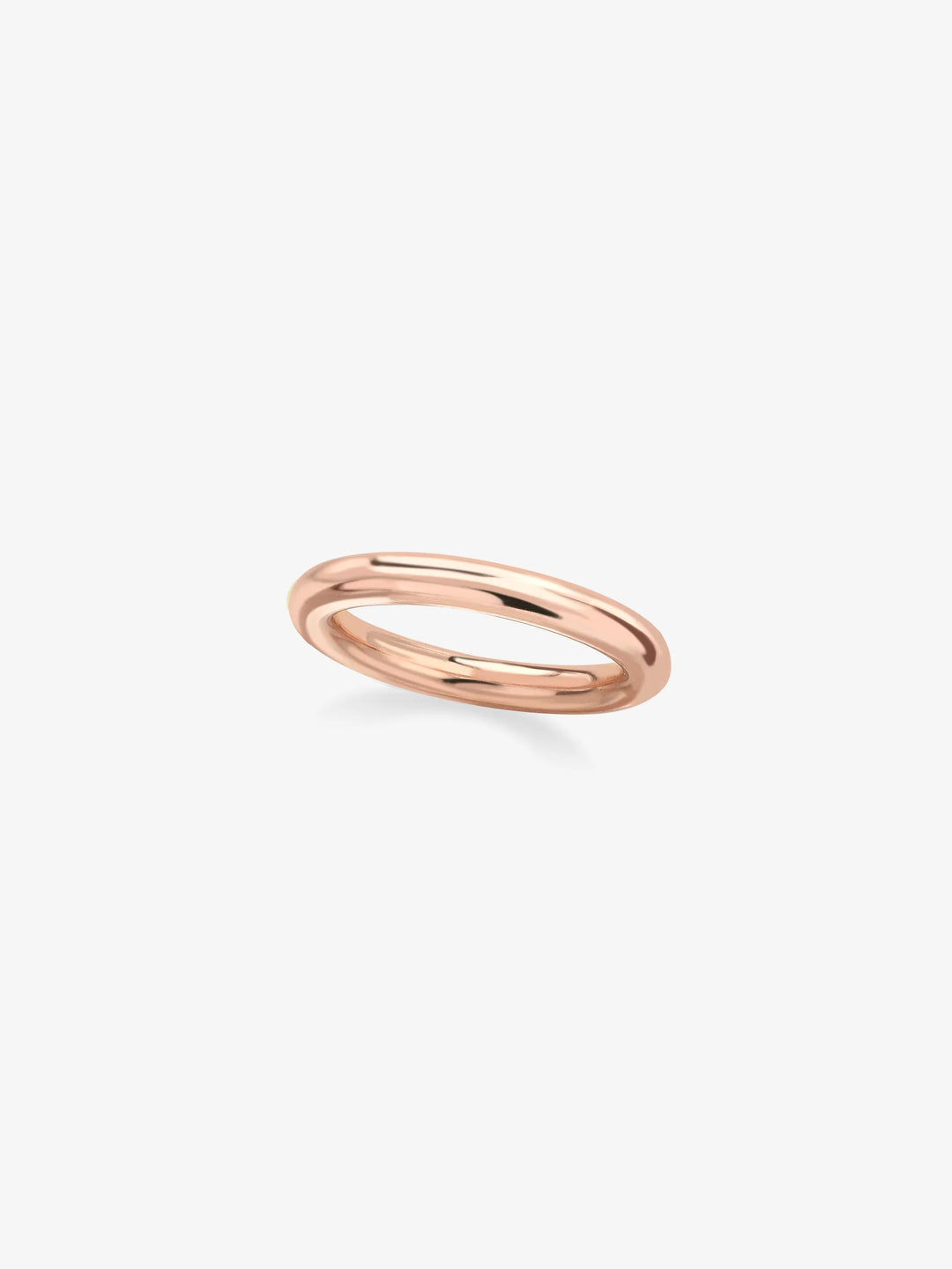 Round Wire 3mm Rose Gold Band View 1