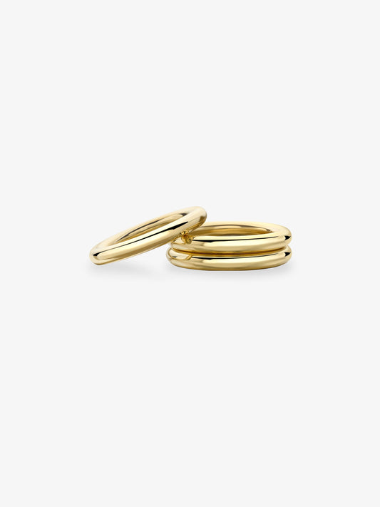 Round Wire 3mm Yellow Gold Band