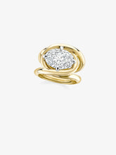 Twisted Gold Oval Diamond Ring