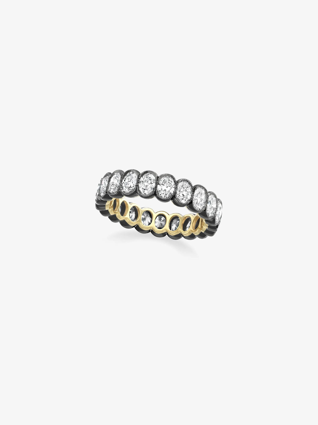 Small Oval Diamond Eternity Band View 1