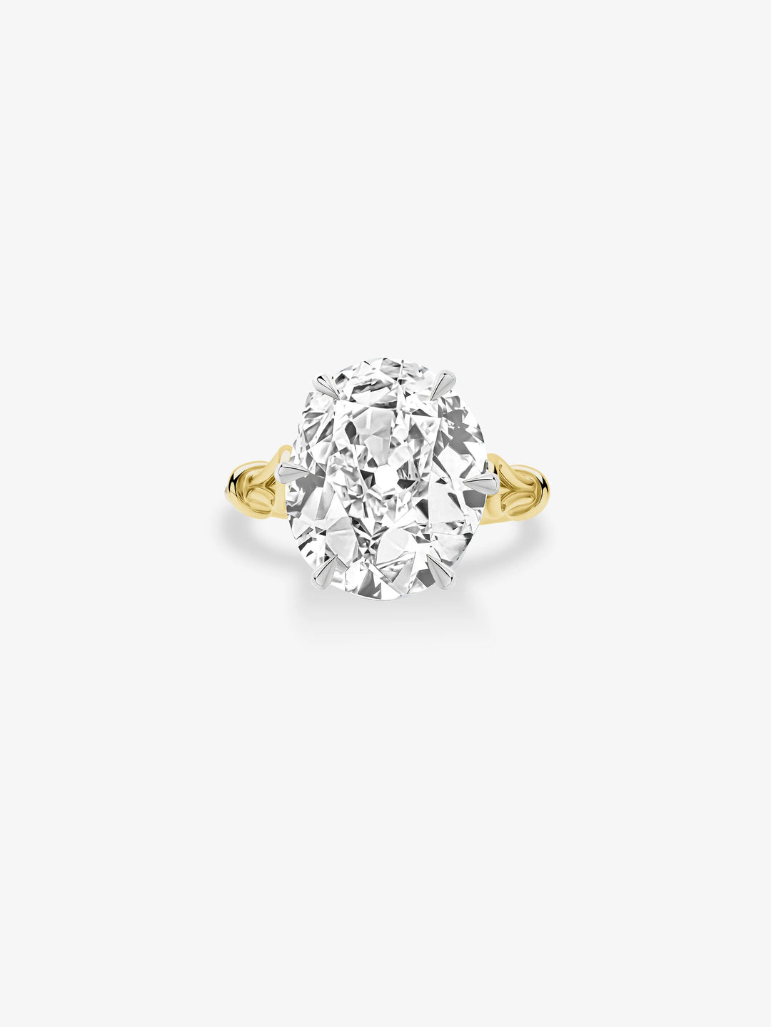 Georgian Loop 9.33ct Oval Diamond Ring View 1