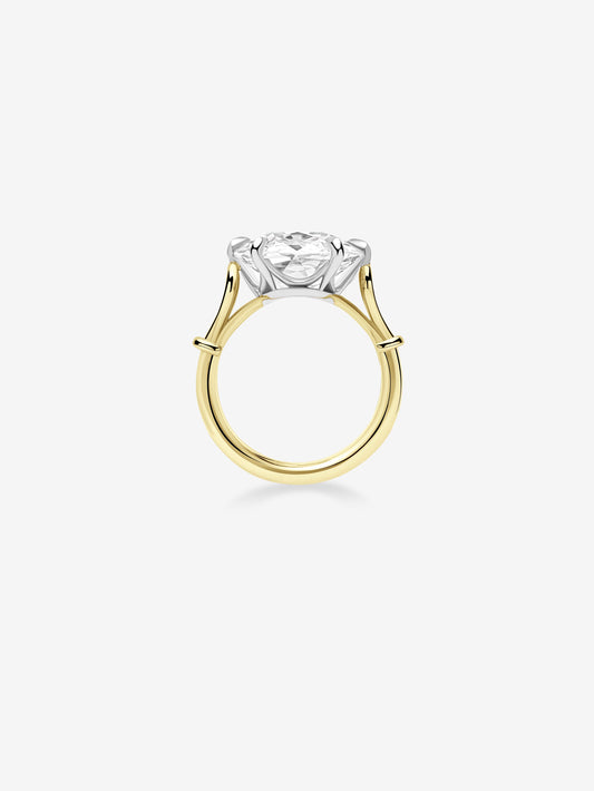 Georgian Loop 9.33ct Oval Diamond Ring View 3