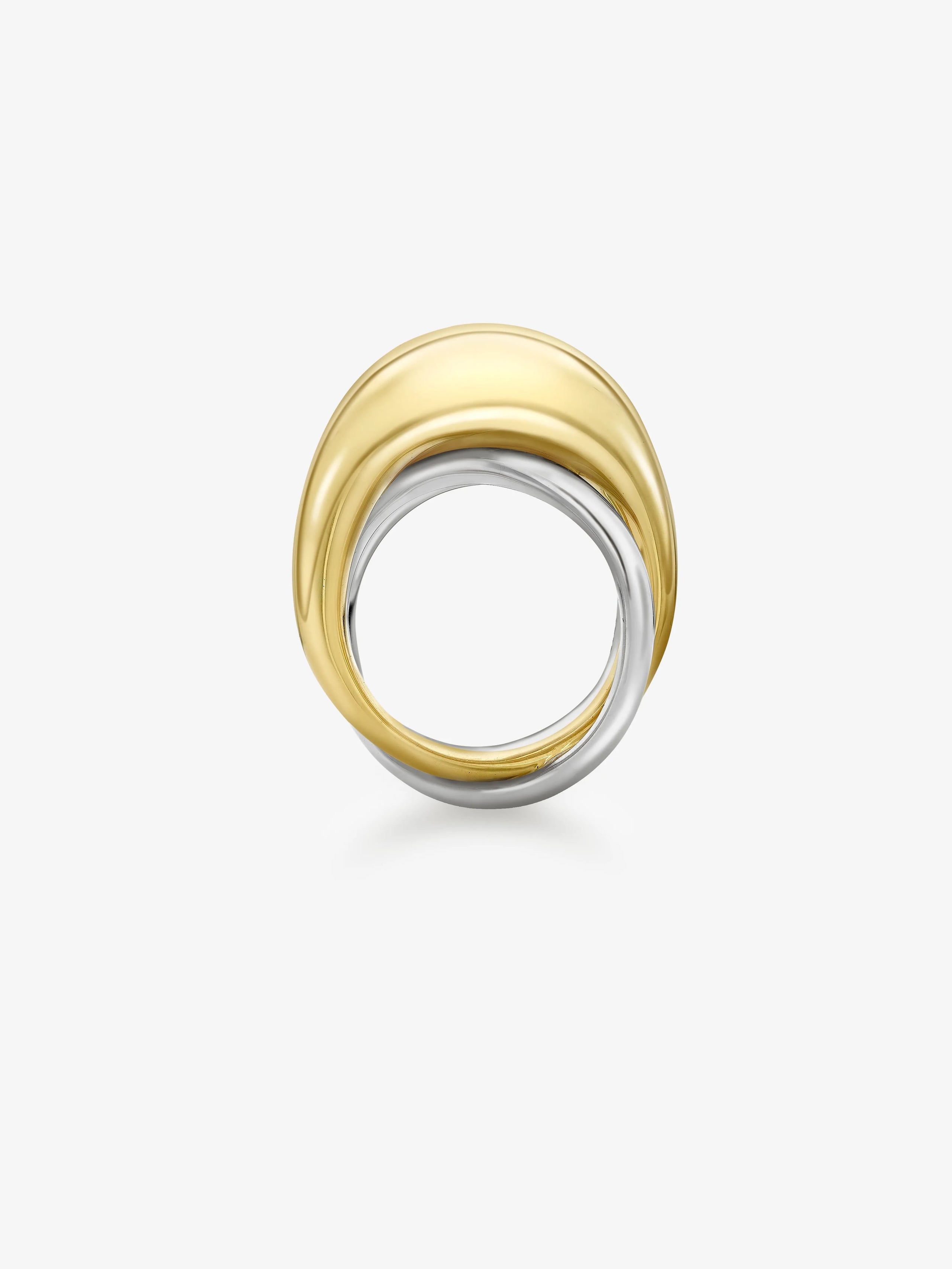 Rush Hour White & Yellow Gold Triple Take Ring View 4