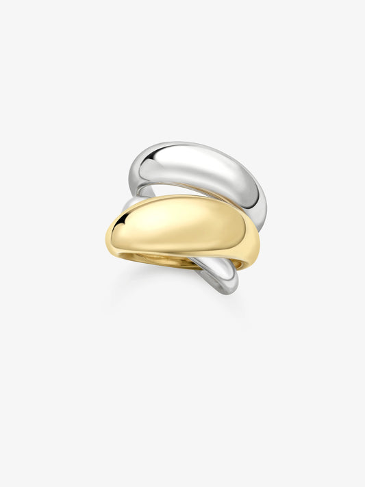 Rush Hour White & Yellow Gold Triple Take Ring View 2