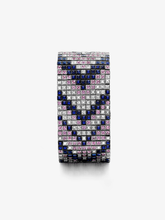 Tapestry Wide Sapphire & Diamond Chevron Bracelet