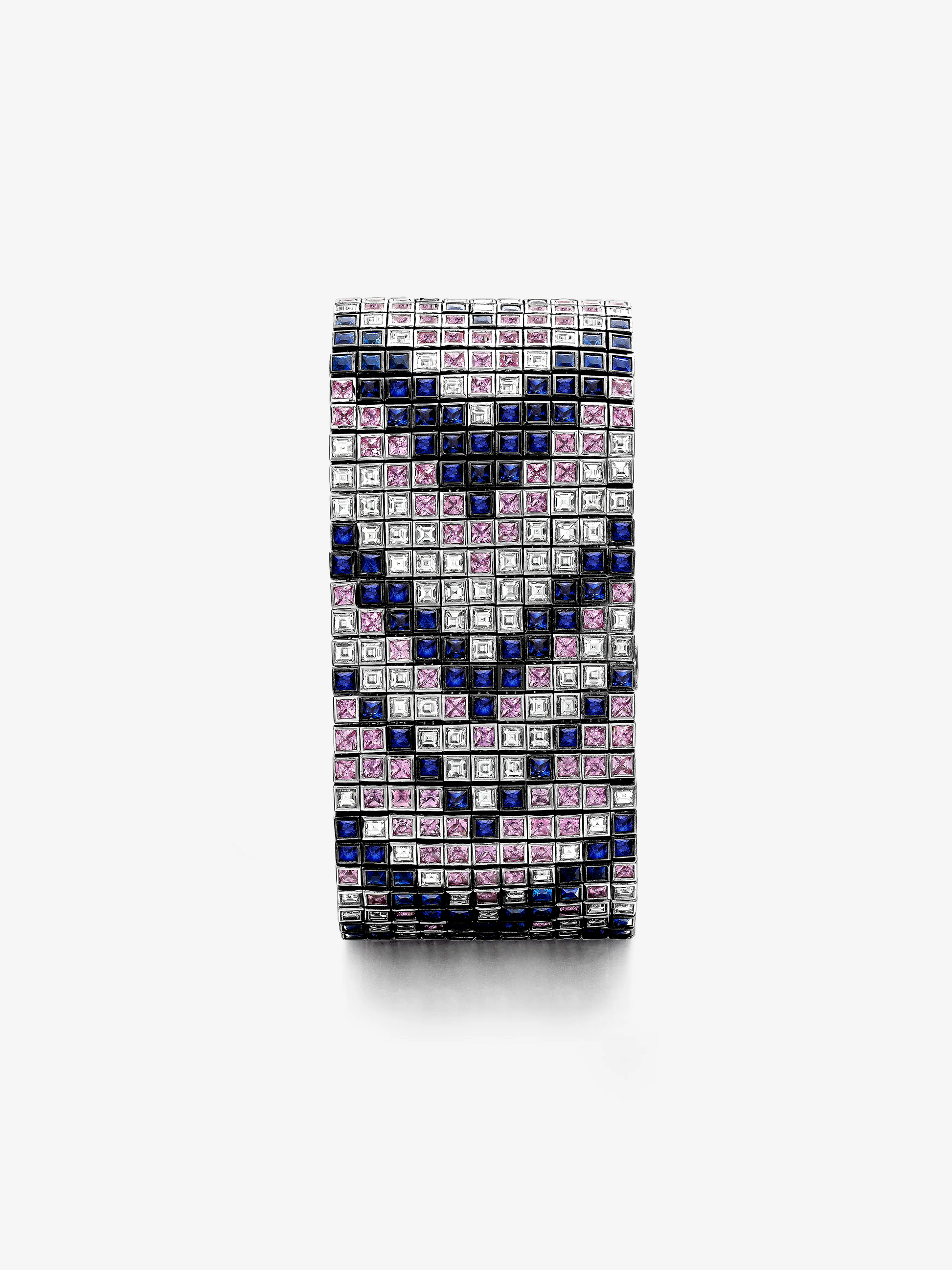 Tapestry Wide Sapphire & Diamond Chevron Bracelet View 2